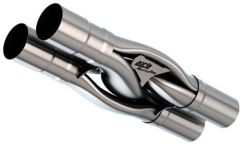 Borla Universal Hydroformed Switchfire X-Pipe 3in ID 3in OD Outlets W/O Notches