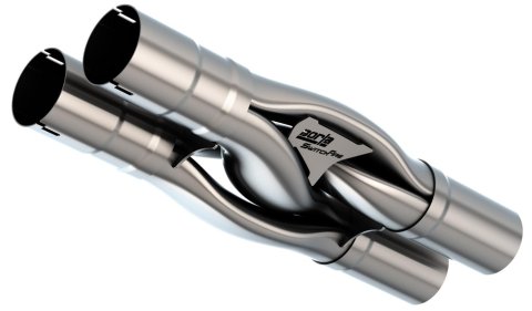 Borla Universal Hydroformed Switchfire X-Pipe 3in ID 3in OD Outlets W/ Notches