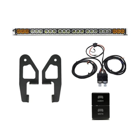 Cali Raised 10-24 Toyota 4Runner Roof Rack Front Light Bar Kit