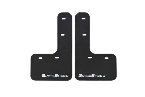 Grimmspeed 15-21 Subaru WRX/STI Mudflaps - Black w/ Red Lettering