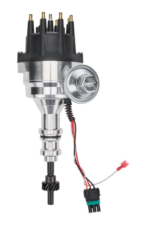 Allstar Performance Ready-to-Run Distributors ALL81241 Distributor, Street / Strip, Magnetic Pickup, Vacuum Advance, HEI Style Terminal, Black, Small Block Ford, Each With Rev Limiter