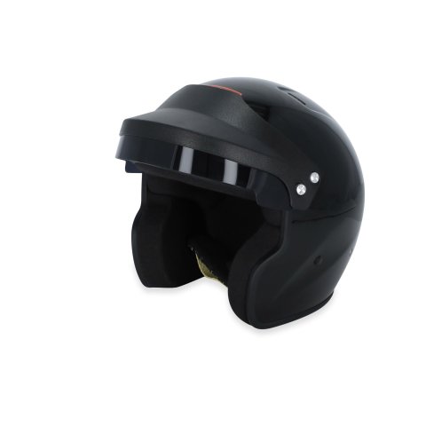 RaceQuip OF25 Open Face Helmets 257005RQP Helmet, OF25, Face, Gloss Black, Snell SA2025, EPS Liner, No Graphic, Large, Each