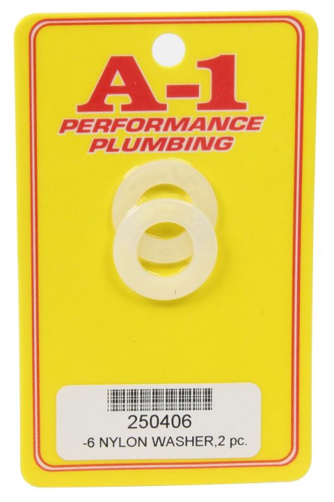 Sealing Washer - 6 AN - 1 in OD - 0.56 in ID - 0.07 in Thick - Nylon - Pair