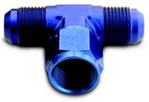 Fitting - Adapter Tee - 3 AN Female x 3 AN Male x 3 AN Male - Aluminum - Blue Anodized - Each