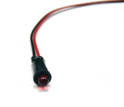 Indicator Light - 5/32 in OD - LED - Red - Universal - Each