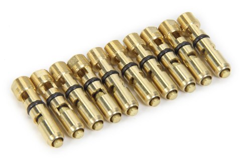 Needle and Seat - Adjustable - 0.125 Orifice - Viton - Holley / Quick Fuel Carburetors - Set of 10