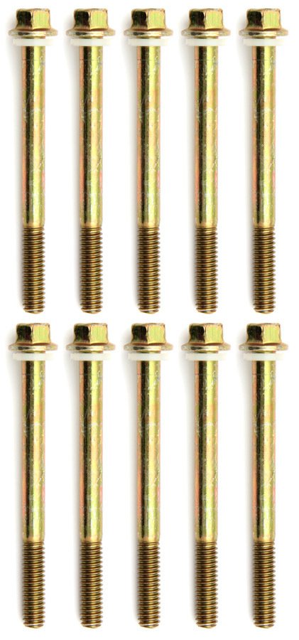 Fuel Bowl Screws - 2.5 in Long - Hex Head - Steel - Cadmium - Holley 4150 Carburetors - Set of 10
