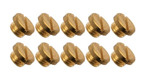 Float Bowl Sight Plugs - Gasket - Brass - Natural - Holley Carburetors - Set of 10
