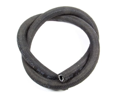 Power Steering Hose - 6 AN - 16 ft - Braided Fabric / Rubber - Black - Each