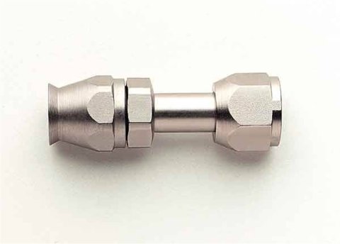 Fitting - Hose End - AC Refrigerant - Straight - 10 AN Hose to 10 AN Female O-Ring - Steel - Nickel Plated - Each