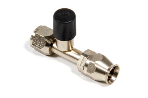 Fitting - Hose End - AC Refrigerant - Straight - 8 AN Hose to 8 AN Female O-Ring - Charge Port - Steel - Nickel Plated - Each
