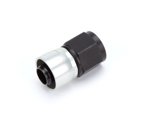 Fitting - Hose End - StreetLite - Straight - 10 AN Hose Crimp to 10 AN Female - Aluminum - Black / Silver Anodized - Each