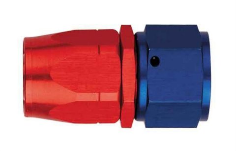 Fitting - Hose End - AQP/Startlite - Straight - 10 AN Hose to 10 AN Female - Aluminum - Blue / Red Anodized - Each