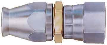Fitting - Hose End - PTFE Racing Hose - Straight - 3 AN Hose to 3 AN Female - Steel - Natural - Each