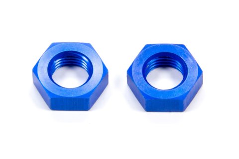 Bulkhead Fitting Nut - 4 AN - Aluminum - Blue Anodized - Pair