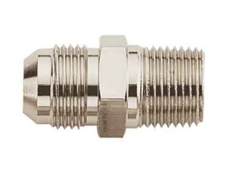 Fitting - Adapter - Straight - 3 AN Male to 1/8 in NPT Male - Steel - Zinc Plated - Each