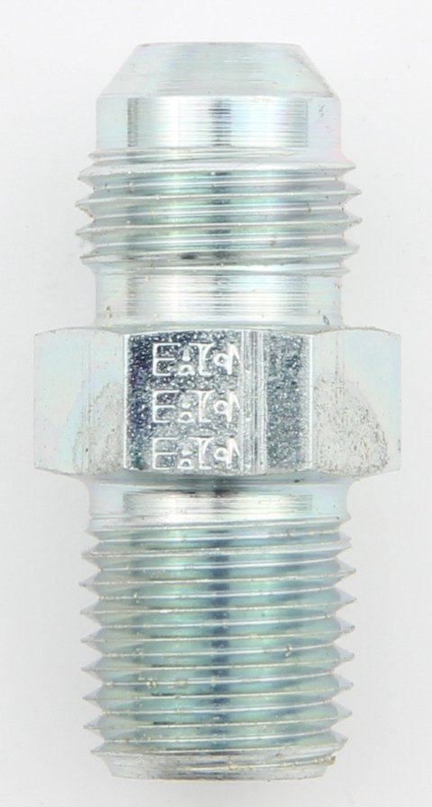Fitting - Adapter - Straight - 6 AN Male to 1/4 in NPT Male - Steel - Zinc Plated - Each