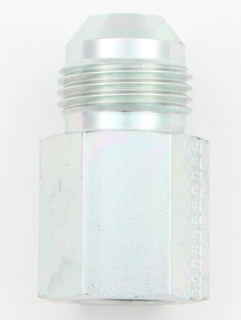 Fitting - Adapter - Straight - 1/4 in NPT Female to 8 AN Male - Steel - Zinc Oxide - Each