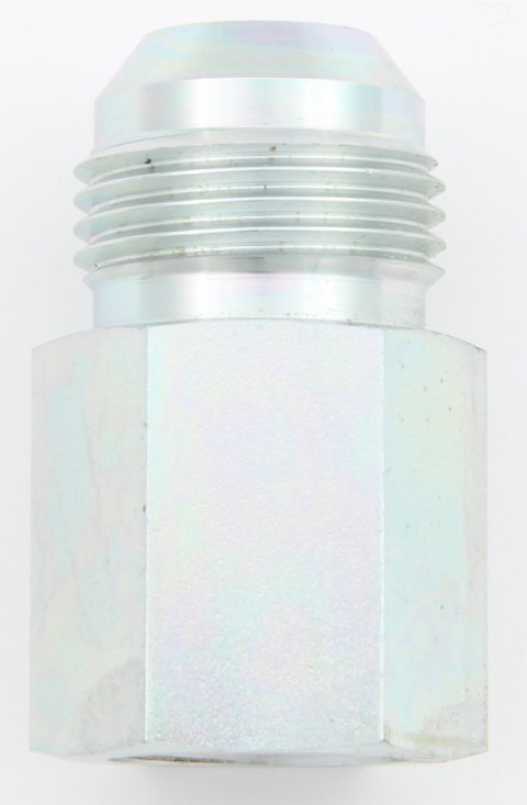 Fitting - Adapter - Straight - 1/2 in NPT Female to 12 AN Male - Steel - Zinc Oxide - Each
