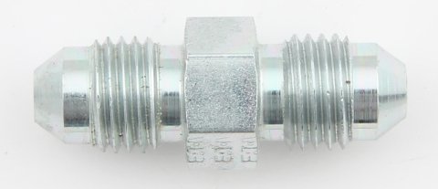 Fitting - Adapter - Straight - 4 AN Male to 4 AN Male - Steel - Zinc Oxide - Each