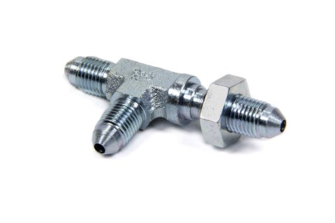Fitting - Bulkhead Tee - 3 AN Male x 3 AN Male x 3 AN Male Bulkhead - Steel - Zinc Plated - Each