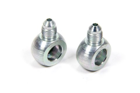 Fitting - Adapter Banjo - Straight - 3 AN Male to 7/16 in Banjo - Steel - Zinc Oxide - Pair