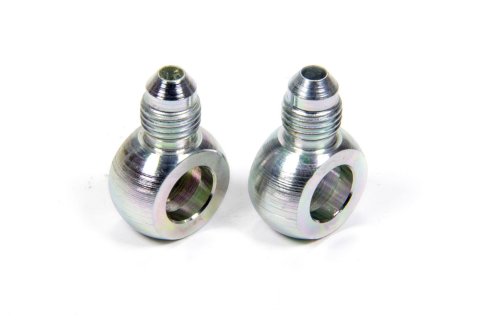 Fitting - Adapter Banjo - Straight - 4 AN Male to 7/16 in Banjo - Steel - Zinc Oxide - Pair