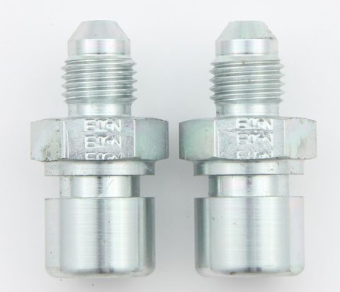 Fitting - Adapter - Straight - 10 mm x 1.00 Female to 4 AN Male - Steel - Zinc Oxide - Pair