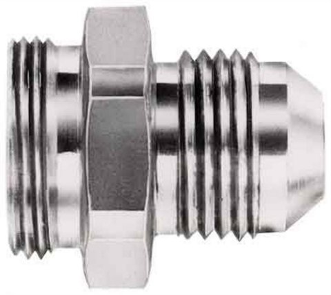 Carburetor Inlet Fitting - Straight - 8 AN Male to 7/8-20 in Male - Steel - Zinc Oxide - Holley Carburetors - Each