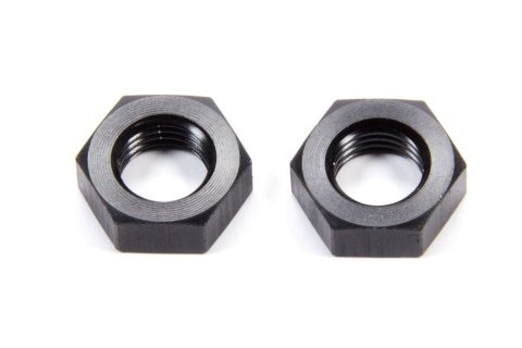 Bulkhead Fitting Nut - 4 AN - Aluminum - Black Anodized - Pair