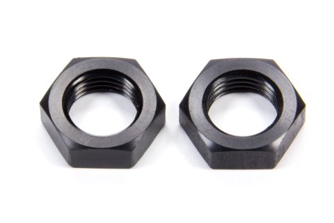 Bulkhead Fitting Nut - 6 AN - Aluminum - Black Anodized - Pair