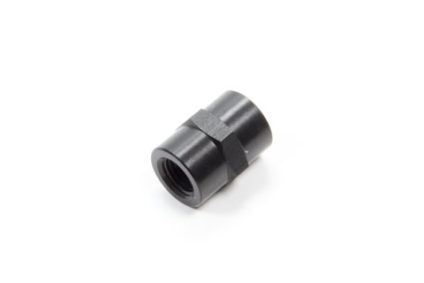 Fitting - Adapter - Straight - 1/4 in NPT Female to 1/4 in NPT Female - Aluminum - Black Anodized - Each