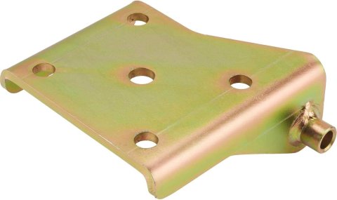 U-Bolt Pad - Coil-Over - 3 x 3-1/2 in Mounting Square - 1/2 in Mounting Holes - 3/4 in Center Hole - Passenger Side - Steel - Black Paint - Each