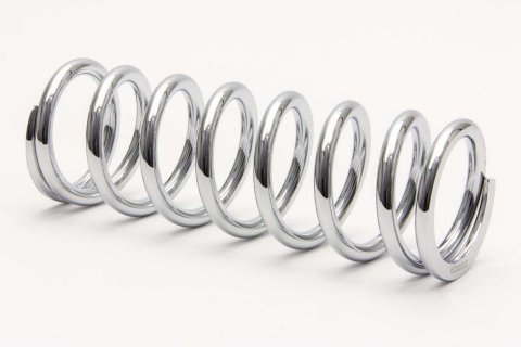 Coil Spring - Coil-Over - 2.625 in ID - 12 in Length - 150 lb/in Spring Rate - Steel - Chrome - Each