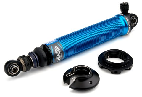 Shock - Big Gun X Series - Twintube - 14.00 in Compressed / 20.92 in Extended - Double Adjustable - Threaded Aluminum - Blue Anodized - Kit