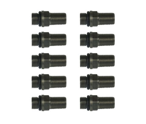 Schrader Valve - Stainless - Natural - Set of 10