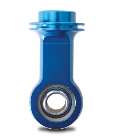Shock End - Spherical - 1/2 in Bore - 7/16-20 in Right Hand Female Thread - 1 in Extended - Aluminum - Blue Anodized - Afco Shocks - Each