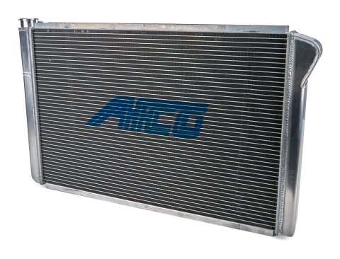 Radiator - 31 in W x 19 in H x 3 in D - Driver Side Inlet - Passenger Side Outlet - Aluminum - Natural - Each