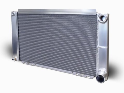 Radiator - 27 in W x 15 in H x 3 in D - Passenger Side Inlet - Passenger Side Outlet - Aluminum - Natural - Each