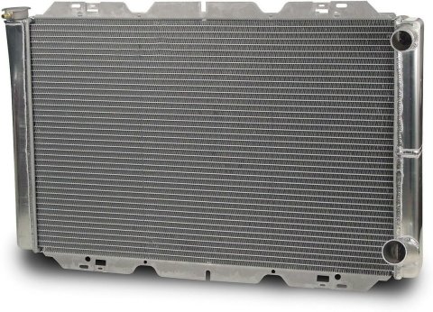 Radiator - Dual Pass - 31.75 in W x 21 in H x 3 in D - Passenger Side Inlet - Passenger Side Outlet - Aluminum - Natural - Each