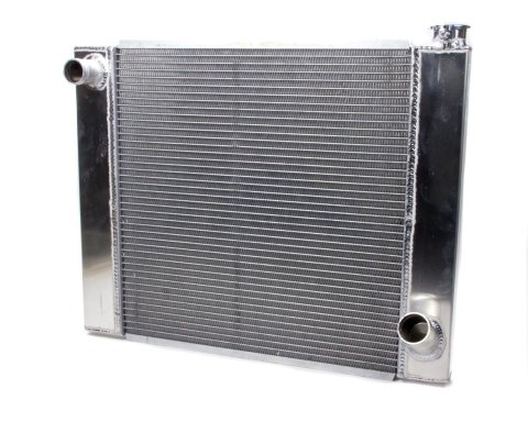 Radiator - Lightweight - 24 in W x 19 in H x 3 in D - Driver Side Inlet - Passenger Side Outlet - Aluminum - Natural - Each