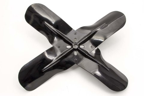Mechanical Cooling Fan - 18 in Fan - 4 Blade - 1.88 in Depth - Universal Bolt Pattern - Clockwise - Steel - Black Powder Coat - Each