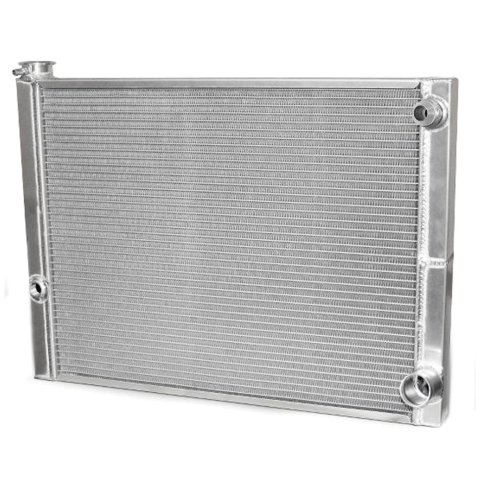 Radiator - 27.5 in W x 19 in H x 1.5 in D - Passenger Side Inlet - Passenger Side Outlet - Aluminum - Natural - Each