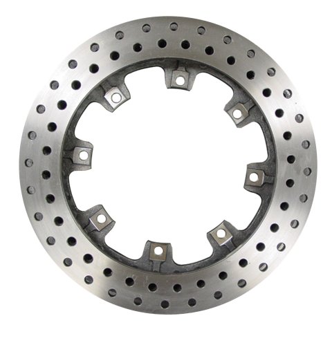 Brake Rotor - Straight Vane - Drilled - 11.750 in OD - 1.250 in Thick - 8 x 7.000 in Bolt Pattern - Steel - Natural - Each