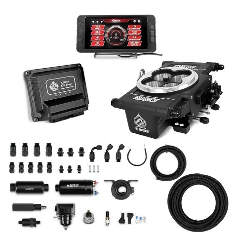 Fuel Injection - Killshot EFI - Throttle Body - Square Bore - Computer / Fittings / Fuel Pump / Fuel Pressure Regulator / Wiring Harness - Aluminum -