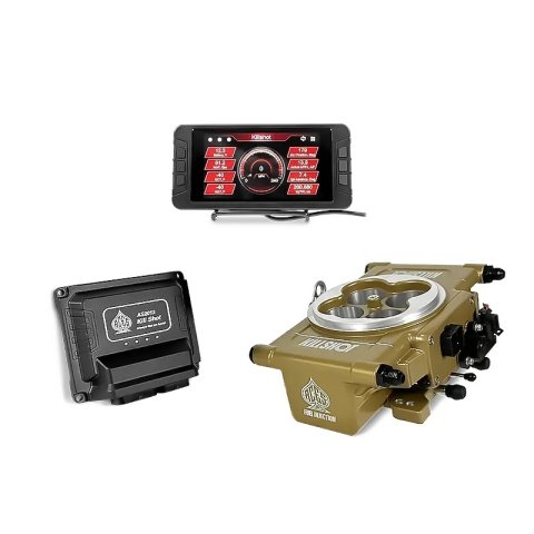 Fuel Injection - Killshot 4-BBL EFI - Throttle Body - Square Bore - Computer / Wiring Harness - Aluminum - Gold Ceramic Coating - Universal - Kit