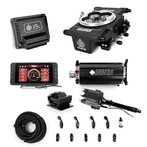 Fuel Injection - Killshot EFI Master - Throttle Body - Square Bore - Computer / Distributor / Fittings / Ignition Coil / Wiring Harness - Aluminum - B