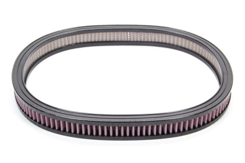 Air Filter Element - 14.5 x 12 in Oval - 1.5 in Tall - Wire Mesh Included - Reusable - Red - Each