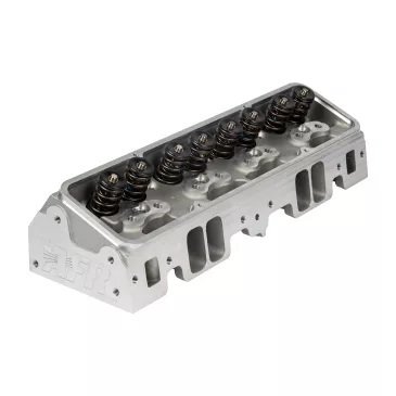 Cylinder Head - SBC Enforcer - Assembled - 2.050 / 1.600 in Valves - 198 cc Intake - 69 cc Chamber - 1.580 in Springs - Straight Plug - Aluminum - Small Block Chevy - Each
