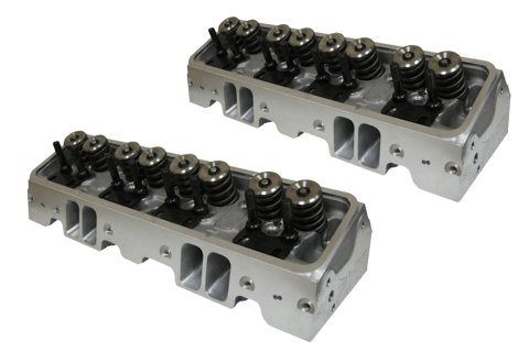 Cylinder Head - Eliminator Street - Assembled - 2.050 / 1.600 in Valves - 195 cc Intake - 65 cc Chamber - 1.290 in Springs - Angle Plug - Aluminum - GM LT-Series 1992-97 - Pair